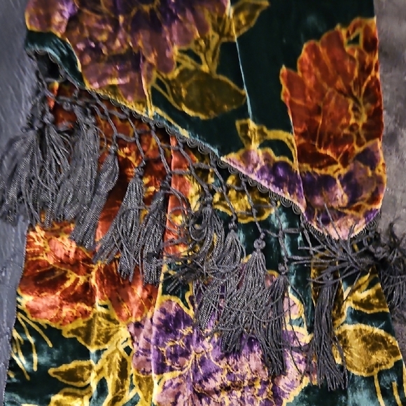 We The Free Black Just Frills Floral Velvet Fringe Jeans - Picture 6 of 13